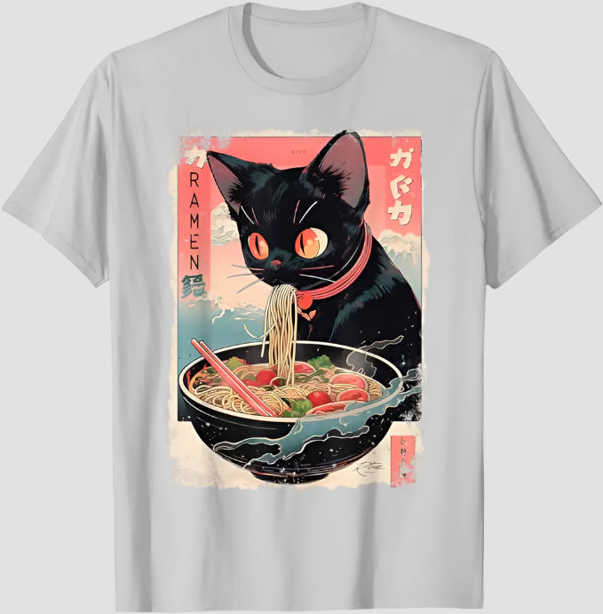 T-shirt Japonais Ramen Gris