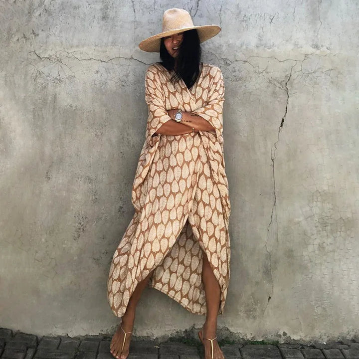 Kimono Long Eté Beige