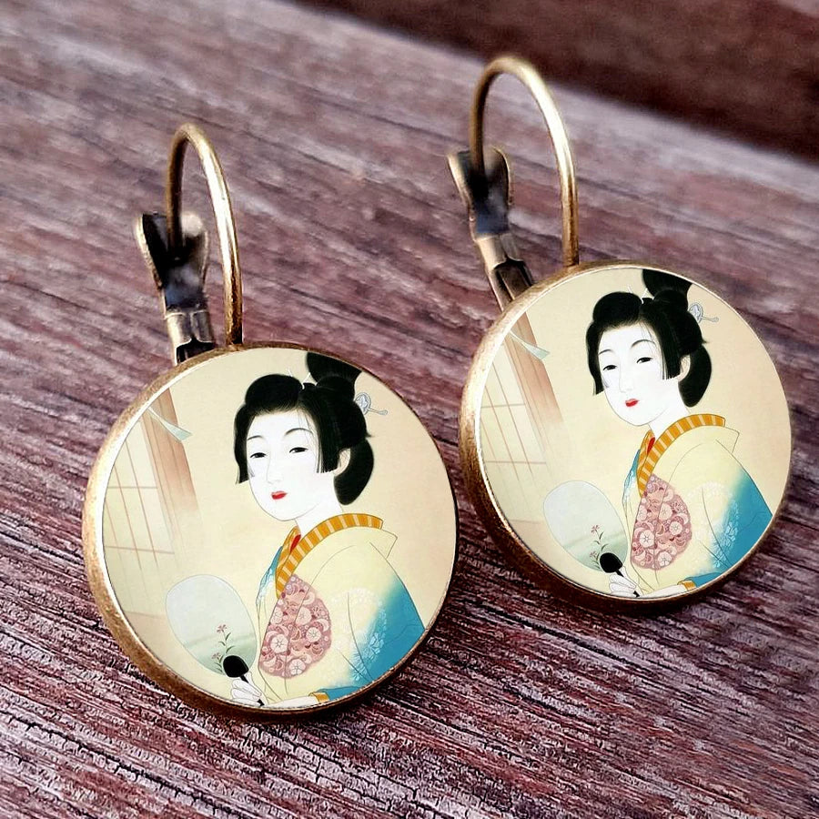 Boucles d'Oreilles japonaise Classique Dôme