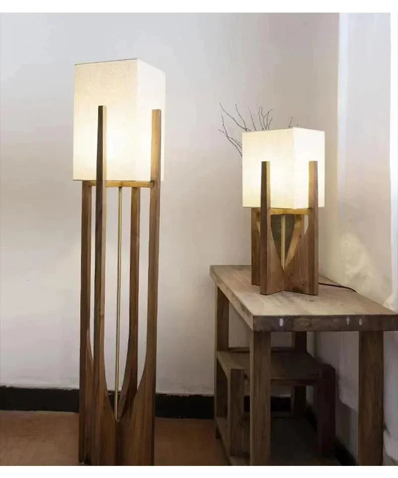 Lampe Japonaise en Bois Grande et petite