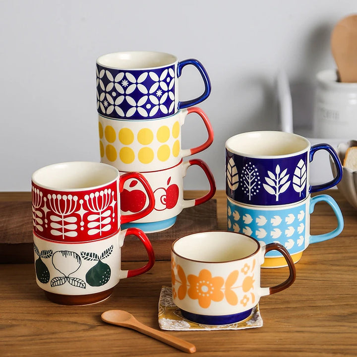 Mug japonais fleurs