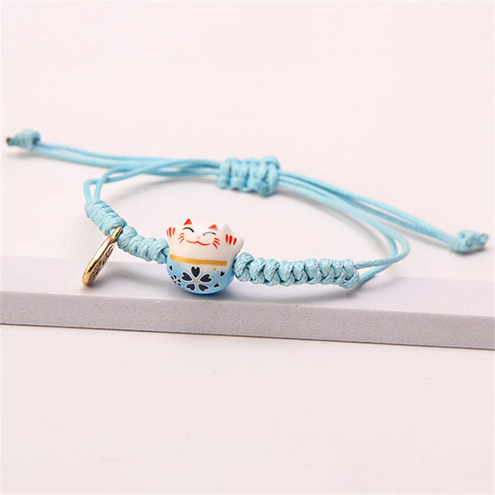 Bracelet Chat Japonais bleu ciel