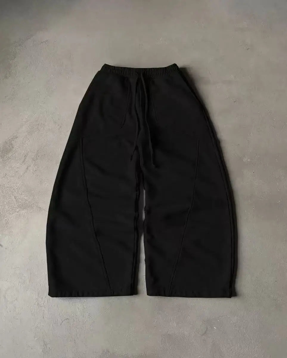 Pantalon Japonais Large Streetwear Noir