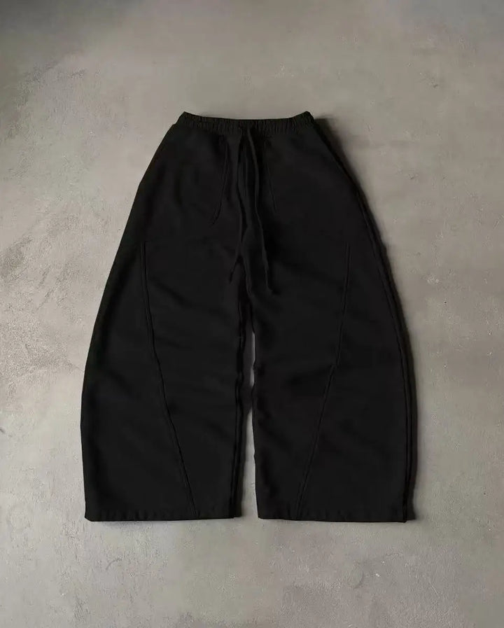 Pantalon Japonais Large Streetwear Noir