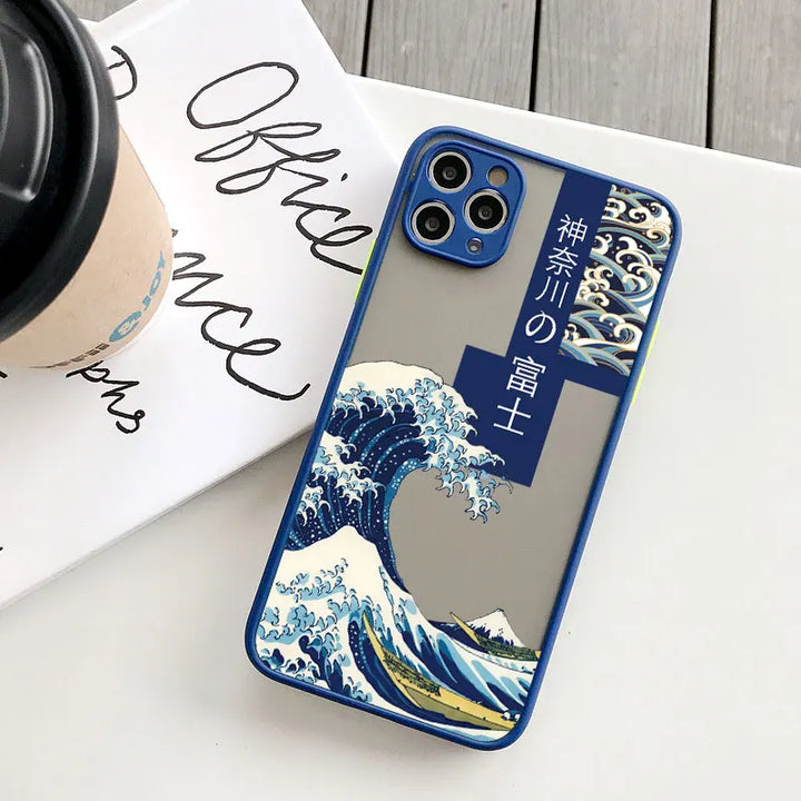 Coque de Téléphone Japonaise Tendance bleu