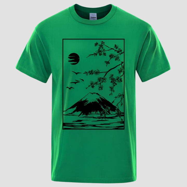 T-shirt Japonais Epuré Vert