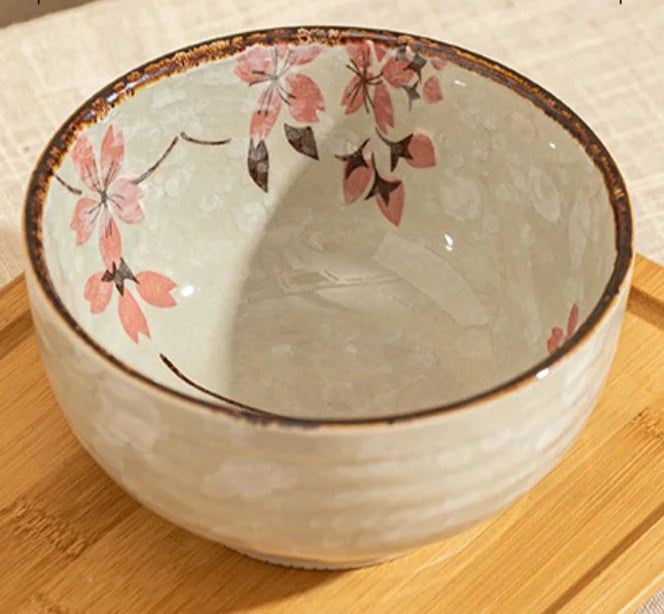 Bol Rond Style Japonais fleurs