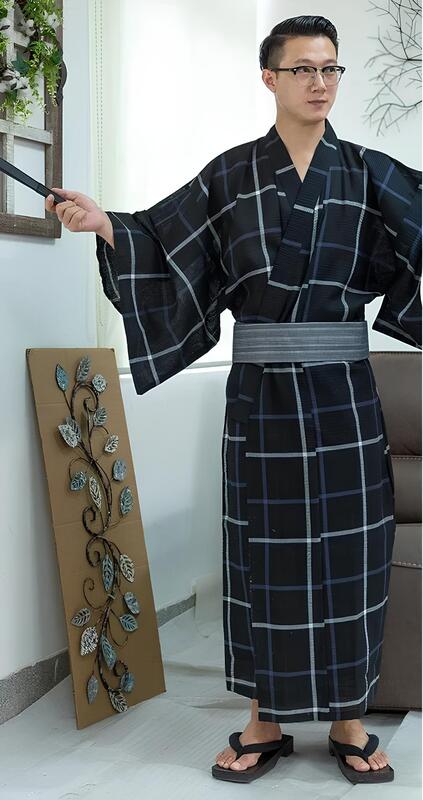 Kimono Homme à Carreaux Élégant