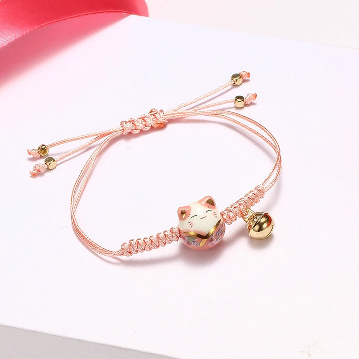 Bracelet Japonais Clochette rose