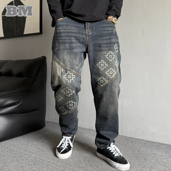 Jean Hip Hop Japonais Patchwork