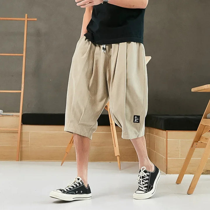 Short Sarouel Japonais Décontracté Beige