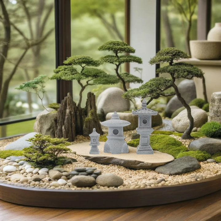 Statue Japonaise Mini Tours pierre