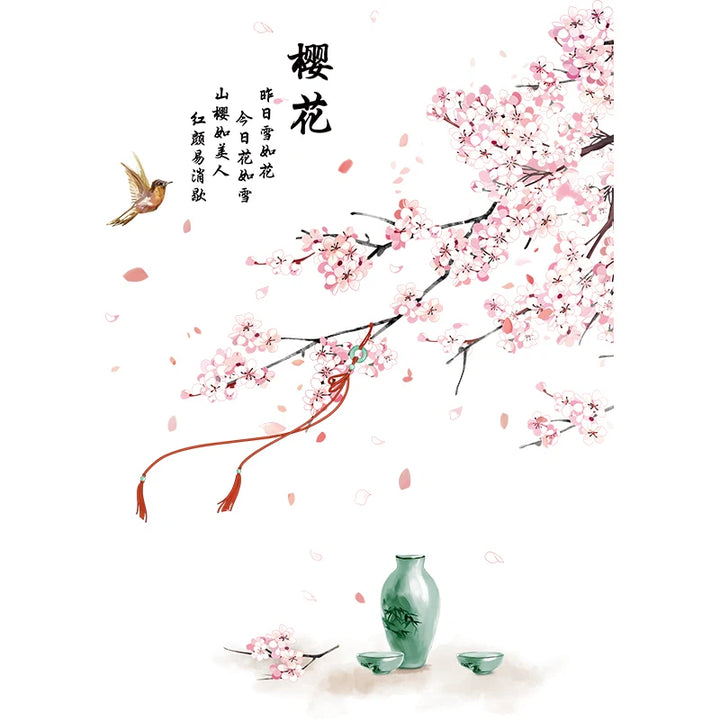 Stickers Muraux Fleurs de Cerisier Japonais