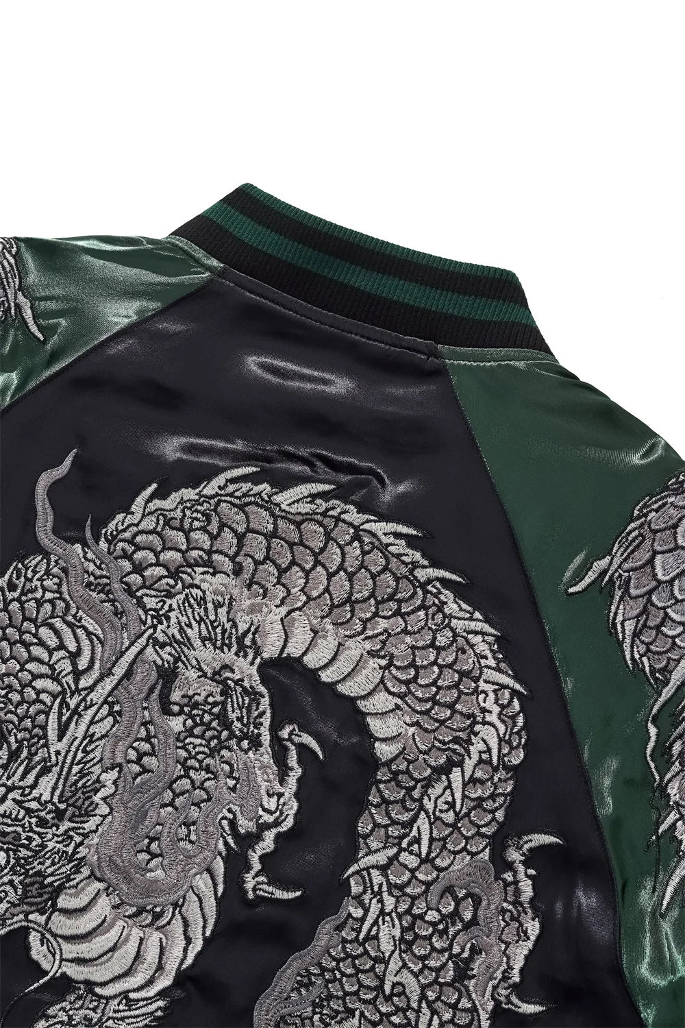 Sukajan Dragon Brodé Design Vert