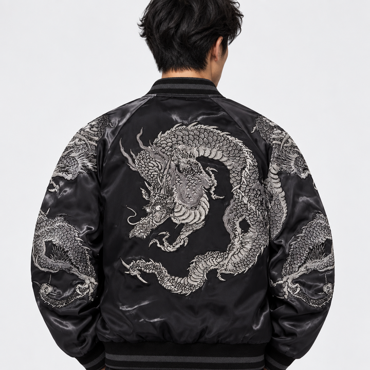 Sukajan Dragon Brodé Design puissant