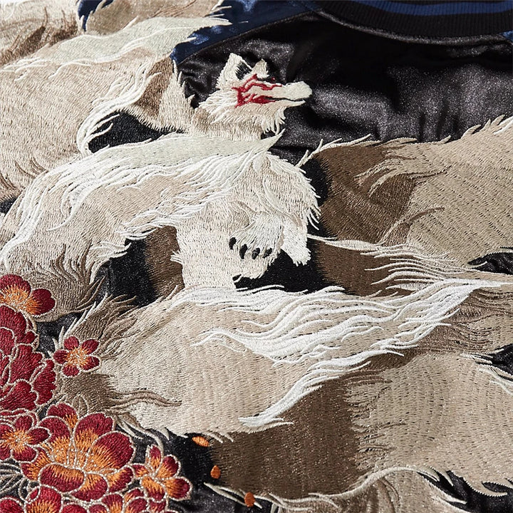 Sukajan Homme Motif Renard artistique