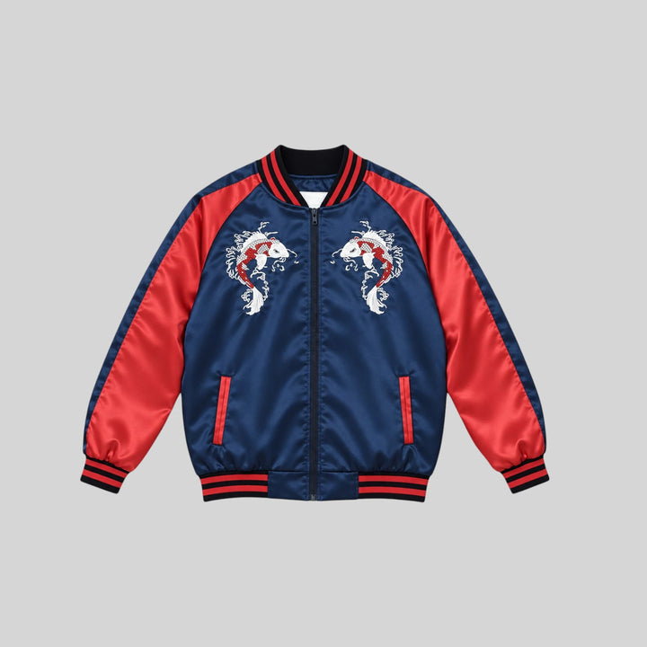 Sukajan Japonais Bleu et Rouge