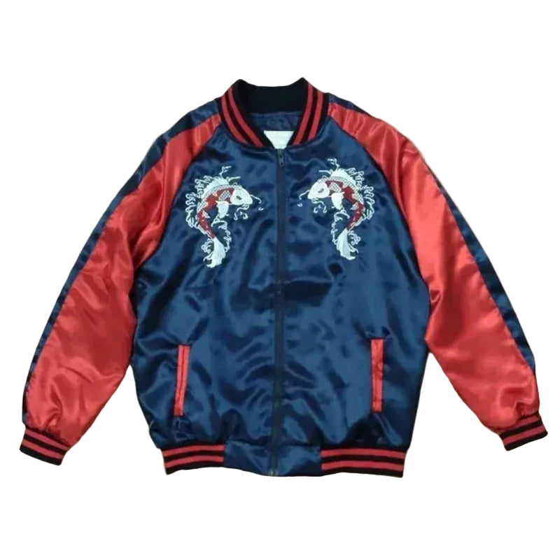 Sukajan Japonais Bleu et Rouge
