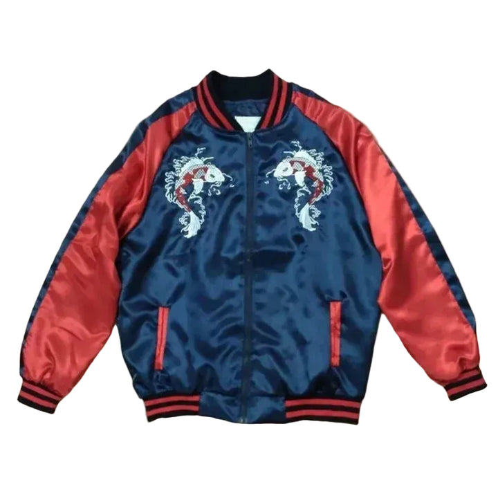 Sukajan Japonais Bleu et Rouge