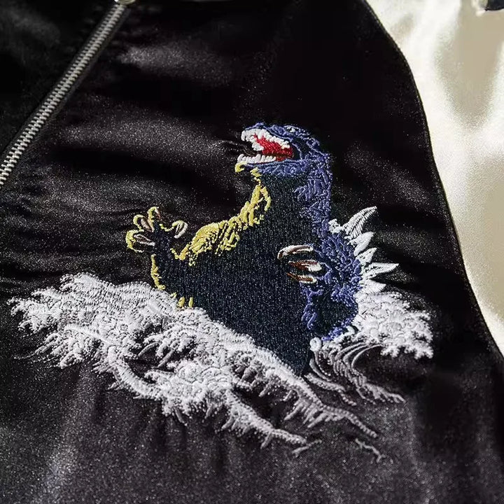 Sukajan Motif Godzilla X Mothra audacieux