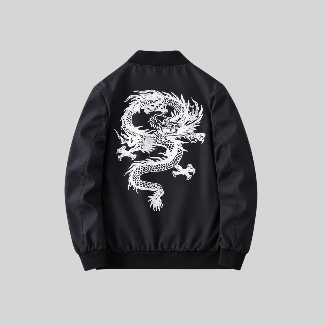 Sukajan Noir à Dragon Blanc