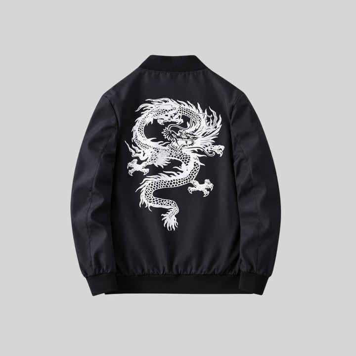 Sukajan Noir à Dragon Blanc