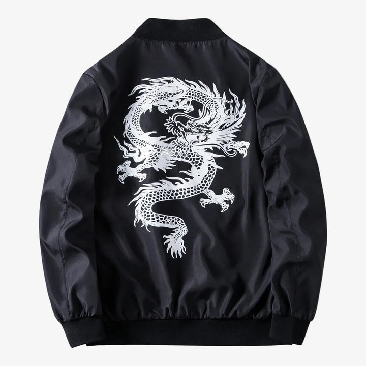 Sukajan Noir à Dragon Blanc