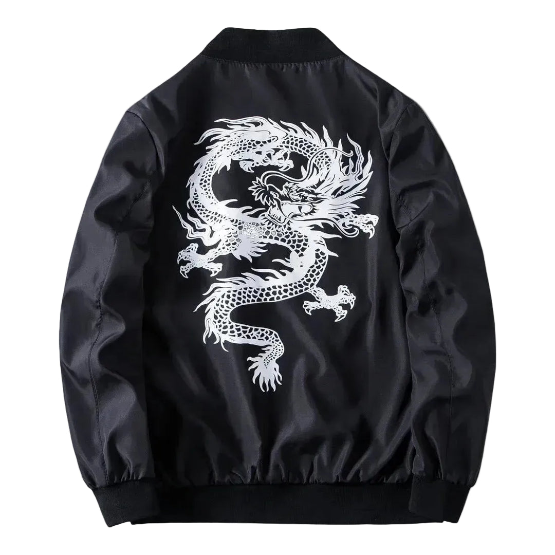 Sukajan Noir à Dragon Blanc qualité