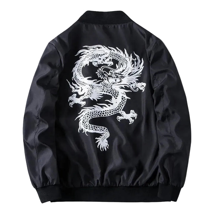 Sukajan Noir à Dragon Blanc qualité