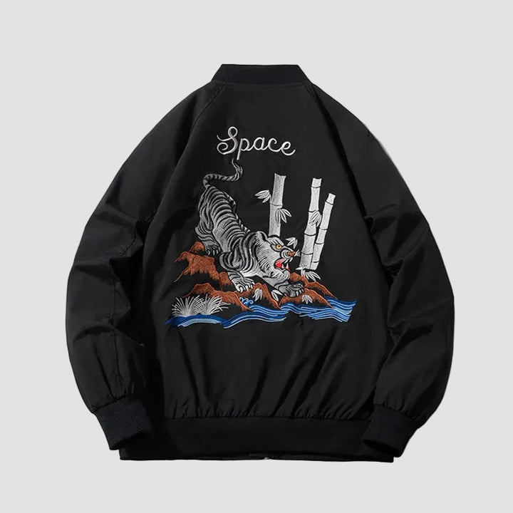 Sukajan Noir Motif Tigre