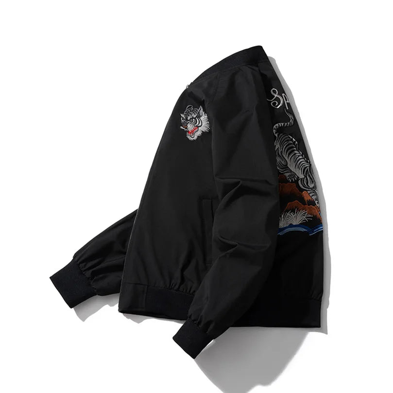 Sukajan Noir Motif Tigre Unique
