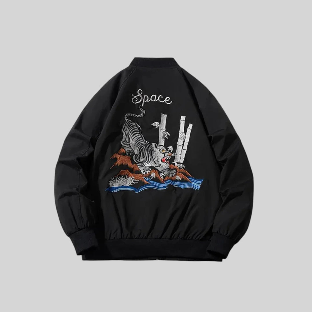 Sukajan Noir Motif Tigre stylé