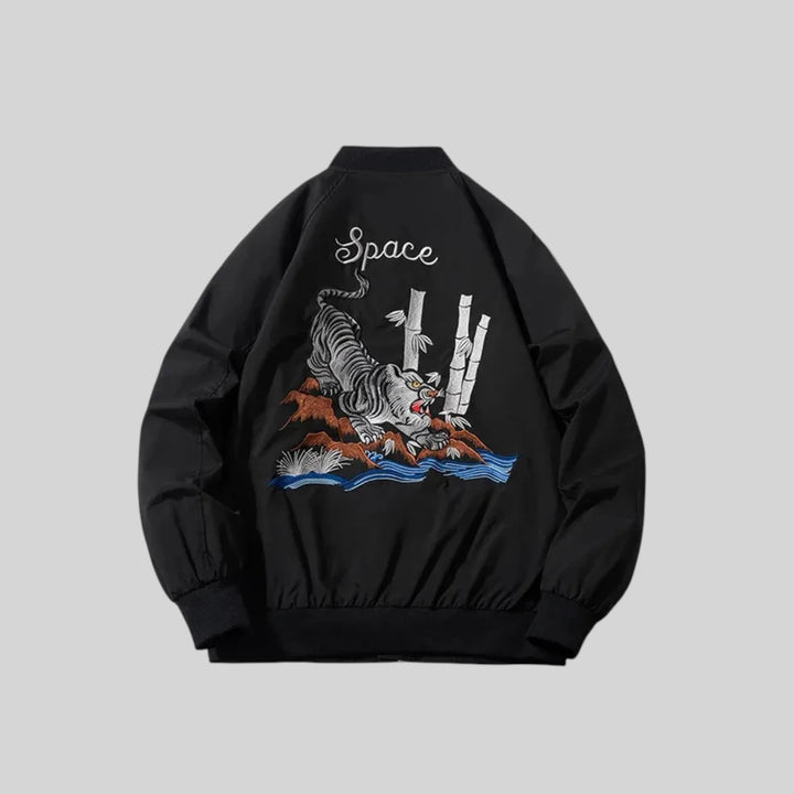 Sukajan Noir Motif Tigre stylé