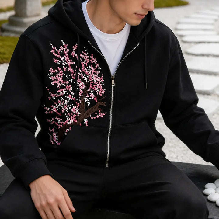 Sweat Brodé Sakura Japonais
