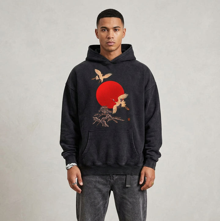 Sweat Grues Japon stylé