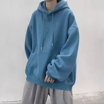 Sweat Japonais Ample Uni Bleu