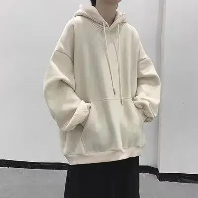 Sweat Japonais Ample Uni Beige