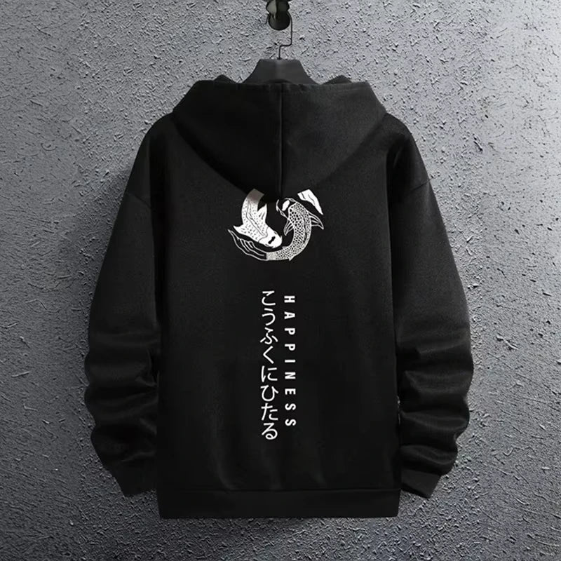 Sweat Japonais à Capuche Imprimé original