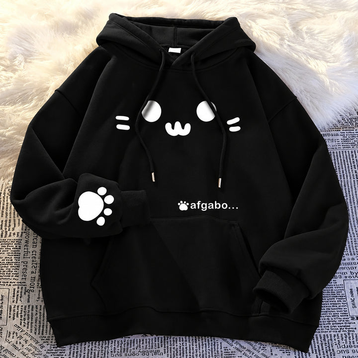 Sweat Japonais Chat Drôle noir