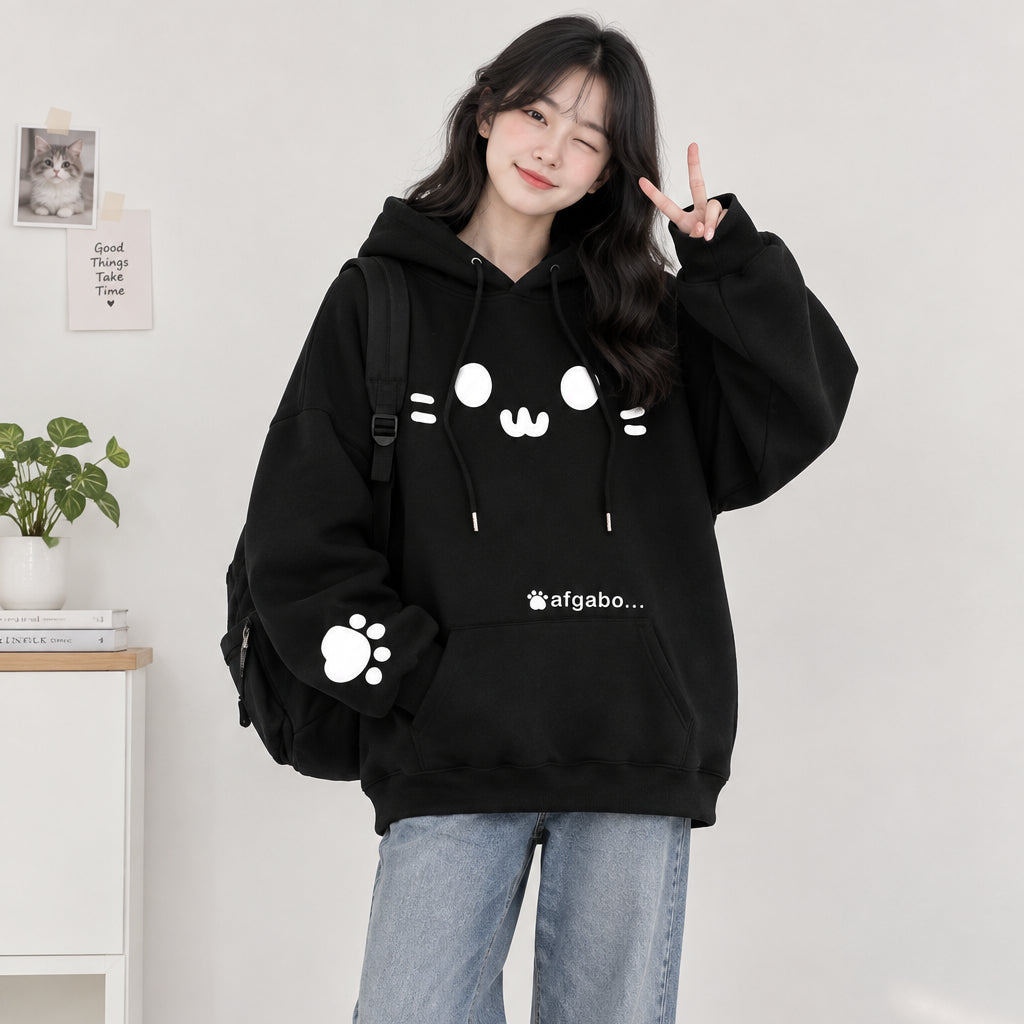 Sweat Japonais Chat Drôle qualité