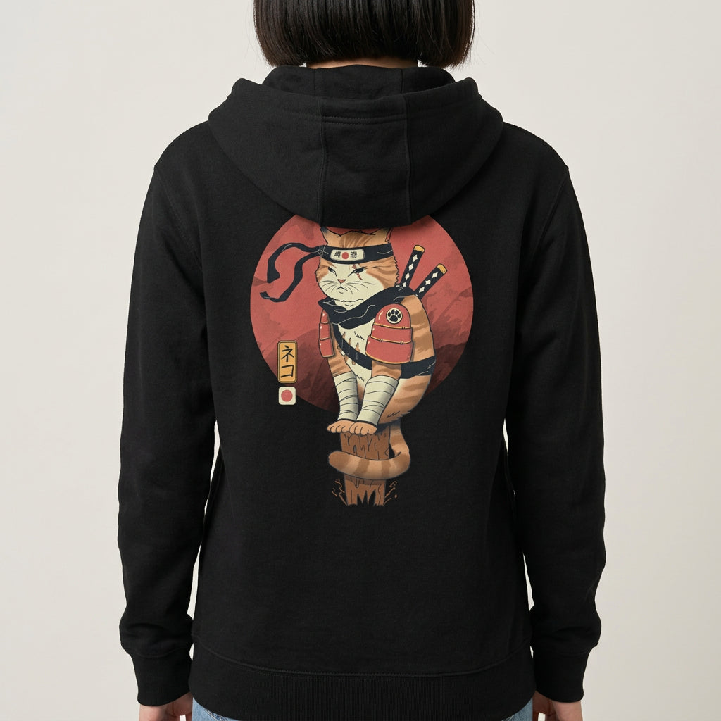 Sweat Japonais Chat Samourai standar