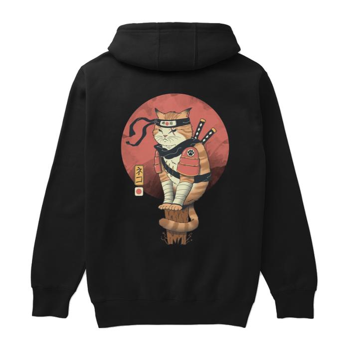 Sweat Japonais Chat Samourai unique
