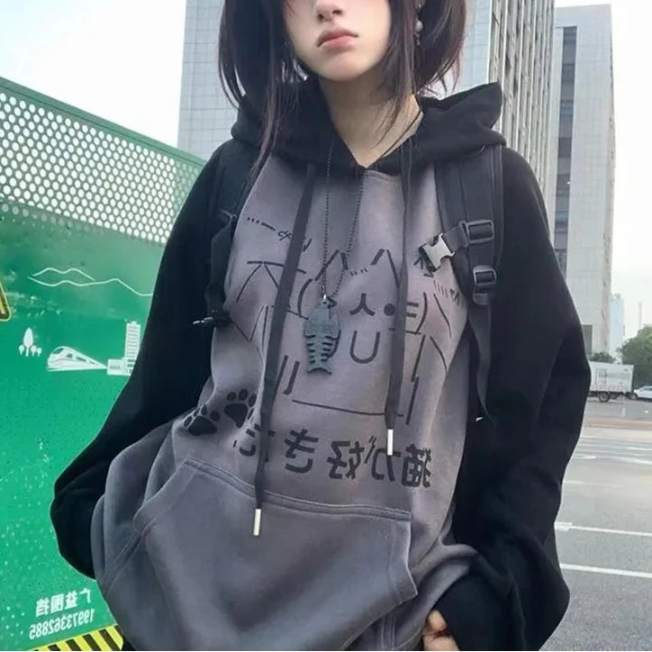Sweat Japonais Femme à Capuche Design Unique