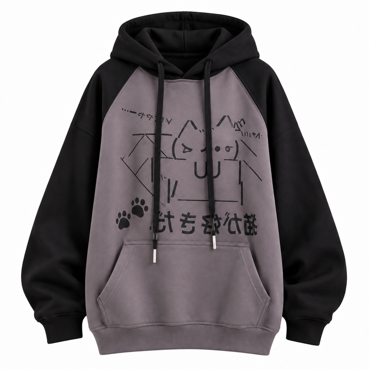 Sweat Japonais Femme à Capuche Design léger
