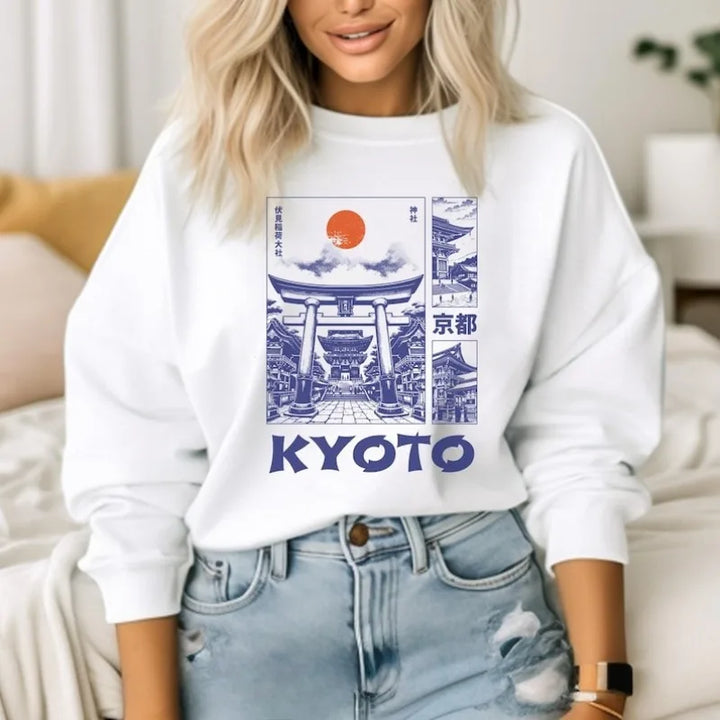 Sweat Japonais Kyoto Blanc