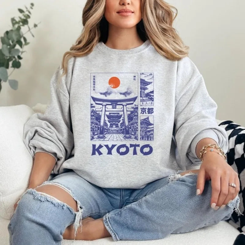 Sweat Japonais Kyoto Gris