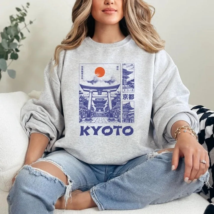 Sweat Japonais Kyoto Gris