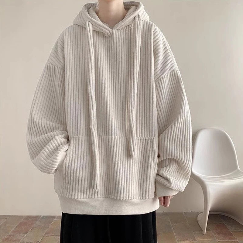 Sweat Japonais Velours Côtelé Beige