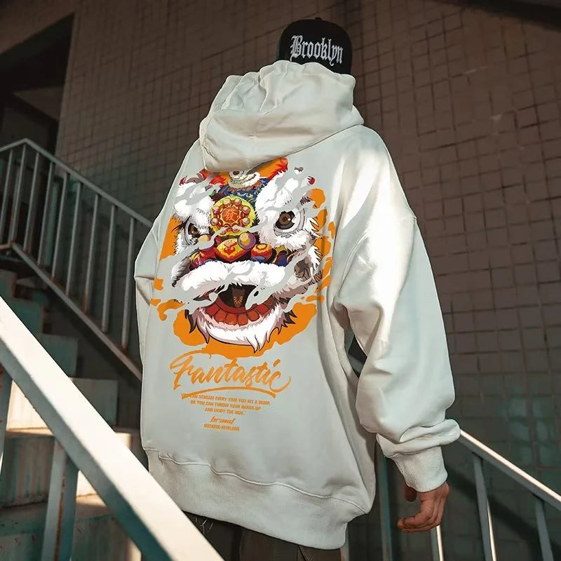 Sweat Motif Japonais Blanc