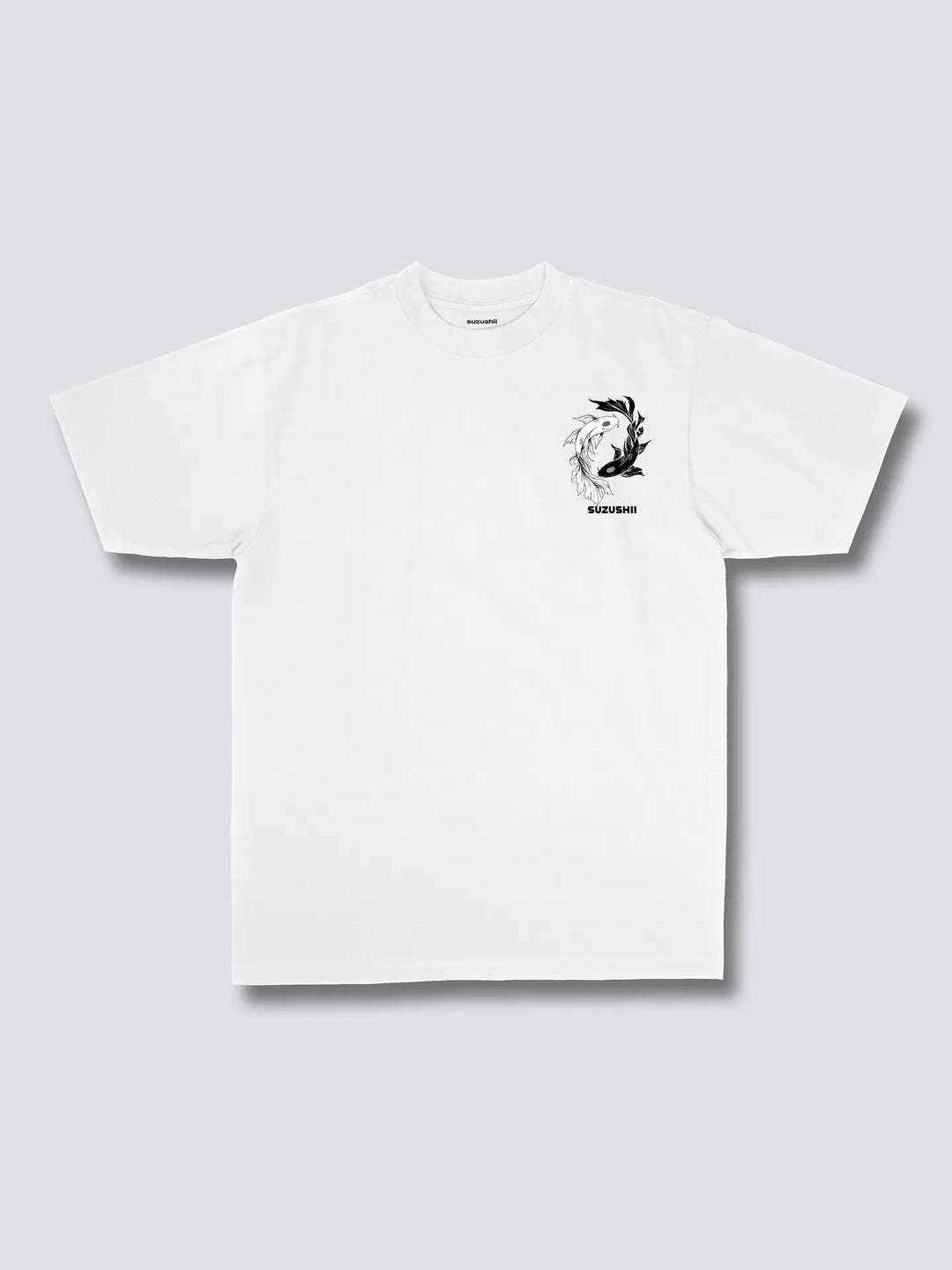 T-Shirt Japonais Koi Noir et Blanc tendance